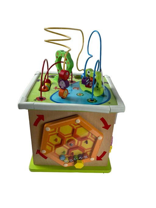 used Hape Country Critters Wooden Activity Cube