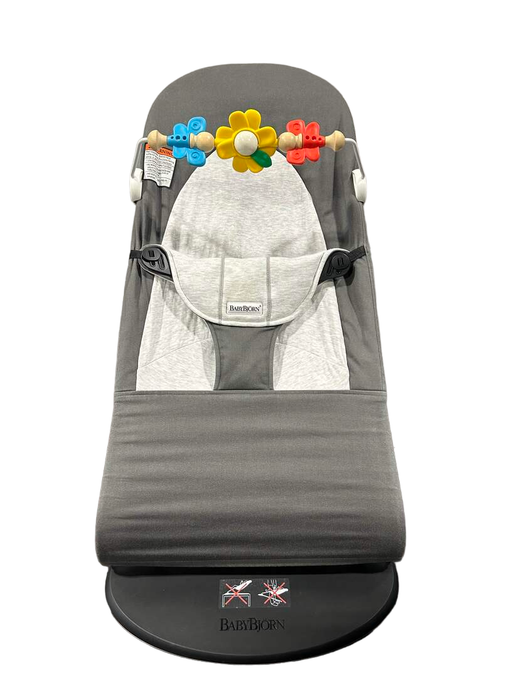 used BabyBjorn Bouncer Balance, Dark Grey/Grey, Black Frame