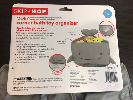 secondhand Skip Hop Moby Corner Bath Toy Organizer, Grey