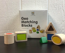 used Plan Toys Geo Matching Blocks