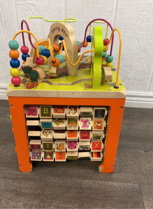 secondhand B. toys Zany Zoo Wooden Activity Cube