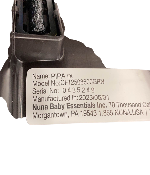 Nuna PIPA rx Infant Car Seat with RELX Base, 2023, Granite