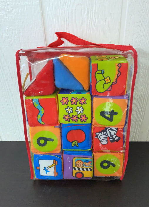 used Melissa & Doug K’s Kids Match & Build Soft Blocks