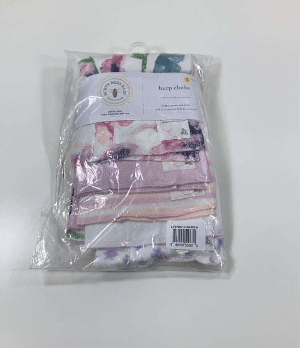 used Burt's Bees Baby Burp Cloths, 5-Pack