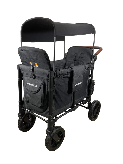 secondhand Wonderfold W2 Luxe Multifunctional Double Stroller Wagon, Volcanic Black, 2023