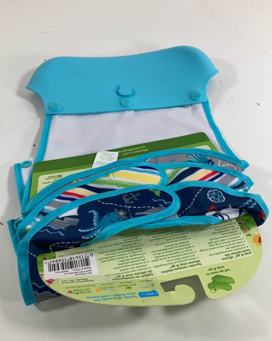 secondhand Green Sprouts Snap & Go Wipe Off Bibs 3 Pack