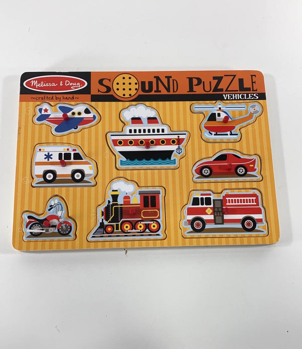 used Melissa & Doug Sound Puzzle, Vehicles
