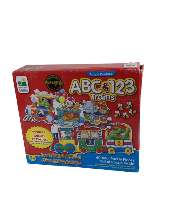 used The Learning Journey ABC & 123 Trains 2 Pack Puzzle Set