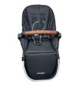 Shop Mockingbird 2nd Seat Kit with Extendable Canopy, Black, Windowpane, Silver With Penny Leather at GoodBuy Gear