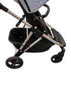 secondhand Mockingbird Single to Double Stroller, Watercolor Drops, Sky, Matte Black with Matte Black Leather, 2022