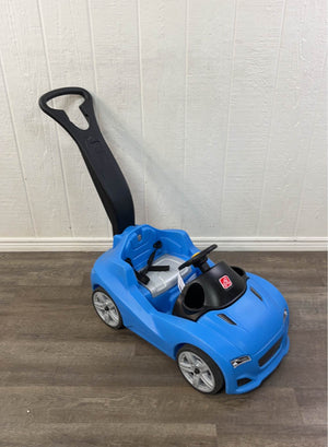 Step2 Whisper Ride Blue Cruiser Push Car and Ride on Toy for Toddlers