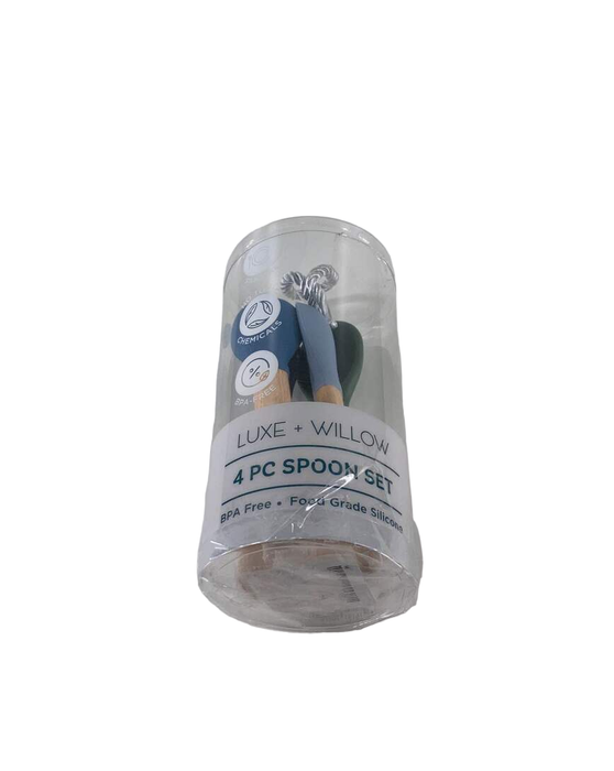 Shop Luxe And Willow Set Of 4 Silicone Spoons, Blue at GoodBuy Gear