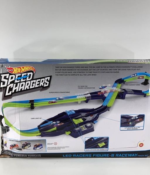 secondhand Hot Wheels Speed Chargers Light Scorchers Figure-8 Raceway Track Set