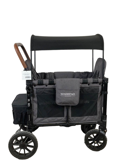 secondhand Wonderfold W2 Luxe Multifunctional Double Stroller Wagon, 2020, Charcoal Gray