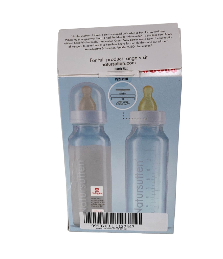 Natursutten 2-pack Glass Baby Bottles