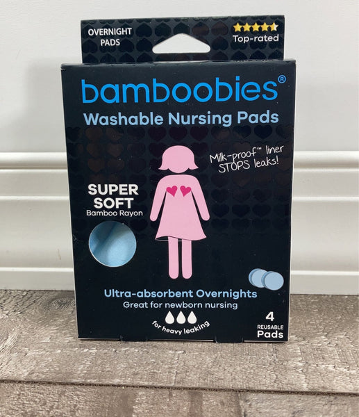 Bamboobies Overnight Reusable & Washable Nursing Pads - 2 Pairs