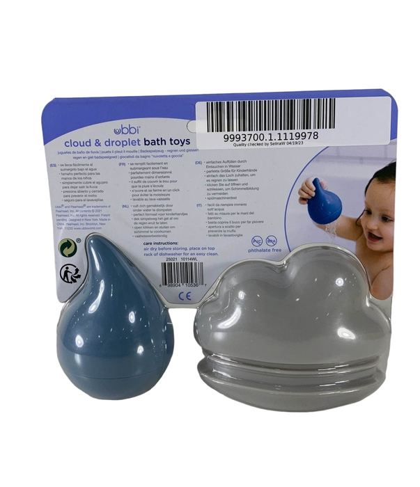 secondhand Ubbi Cloud And Droplet Bath Toys