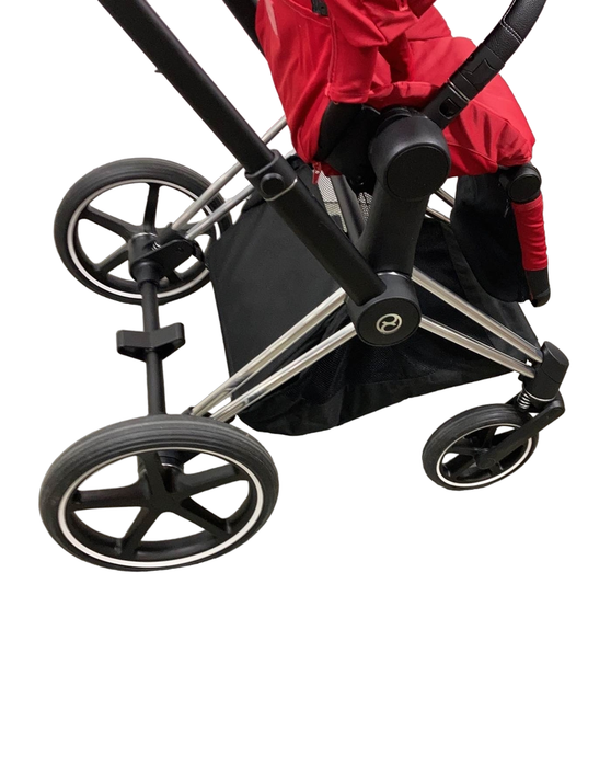 secondhand Cybex PRIAM Stroller, Chrome With Black Details, True Red, 2019