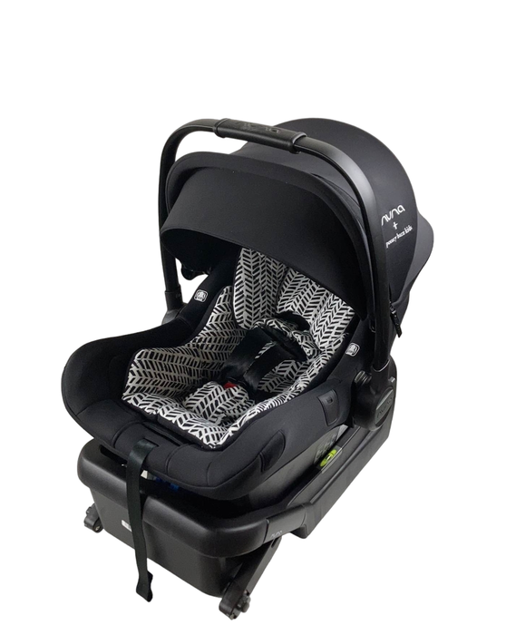 used Nuna Pipa Lite LX Infant Car Seat, Broken Arrow Caviar