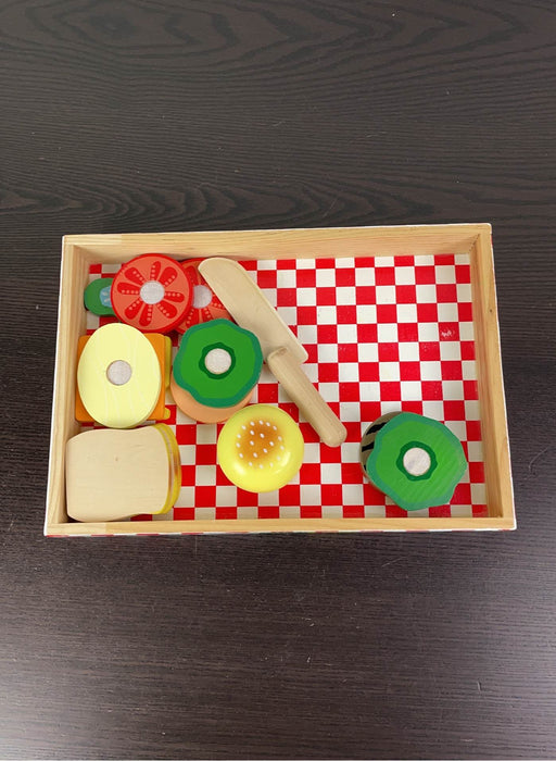 used Melissa & Doug Wooden Sandwich Making Set