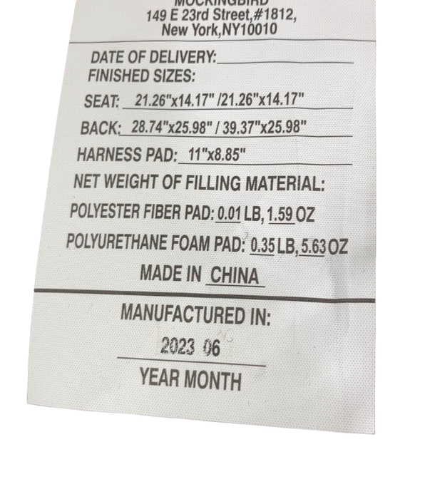 Shop Mockingbird 2nd Seat Kit with Extendable Canopy, Black, Windowpane, Silver With Penny Leather at GoodBuy Gear