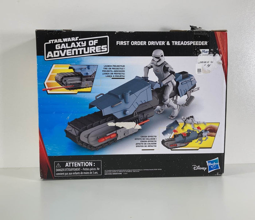 secondhand Hasbro Star Wars Galaxy of Adventures First Order Driver And Treadspeeder