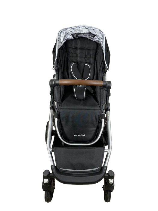 secondhand Mockingbird Single to Double Stroller, 2022, Silver with Penny Leather, Windowpane, Black