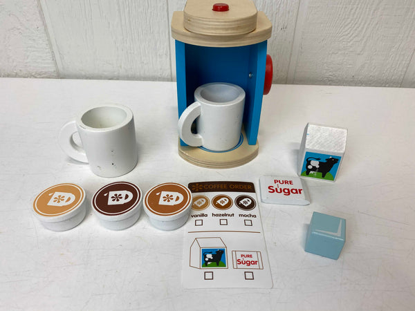 Melissa & Doug 11-piece Brew And Serve Wooden Coffee Maker Set