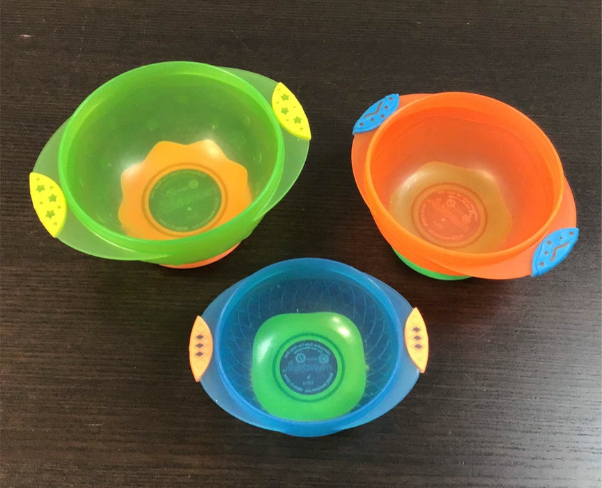 used Munchkin Stay-Put Suction Bowls 3 Pack