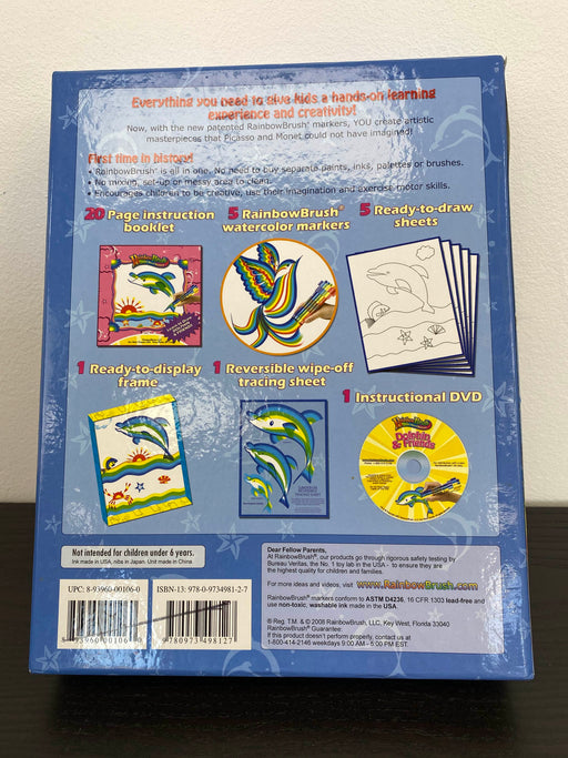 secondhand Rainbow Brush Color Blending Markers Kit, Dolphins and Friends