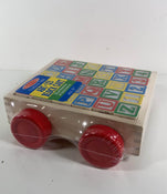 secondhand Melissa & Doug Classic ABC Block Cart Wood Toy