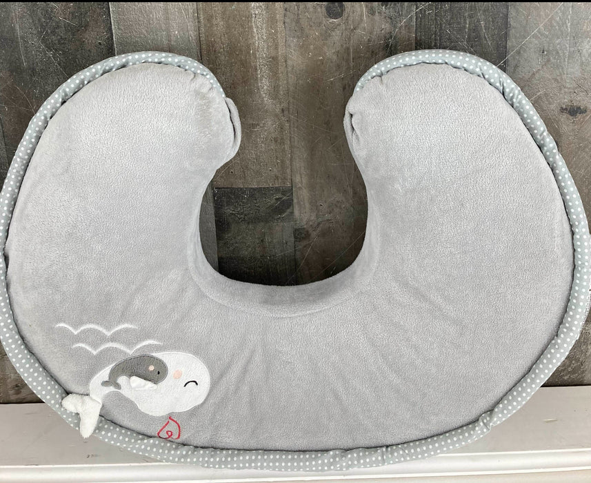 Shop Boppy Luxe Feeding and Infant Support Pillow, Grey Chevron Whales at GoodBuy Gear