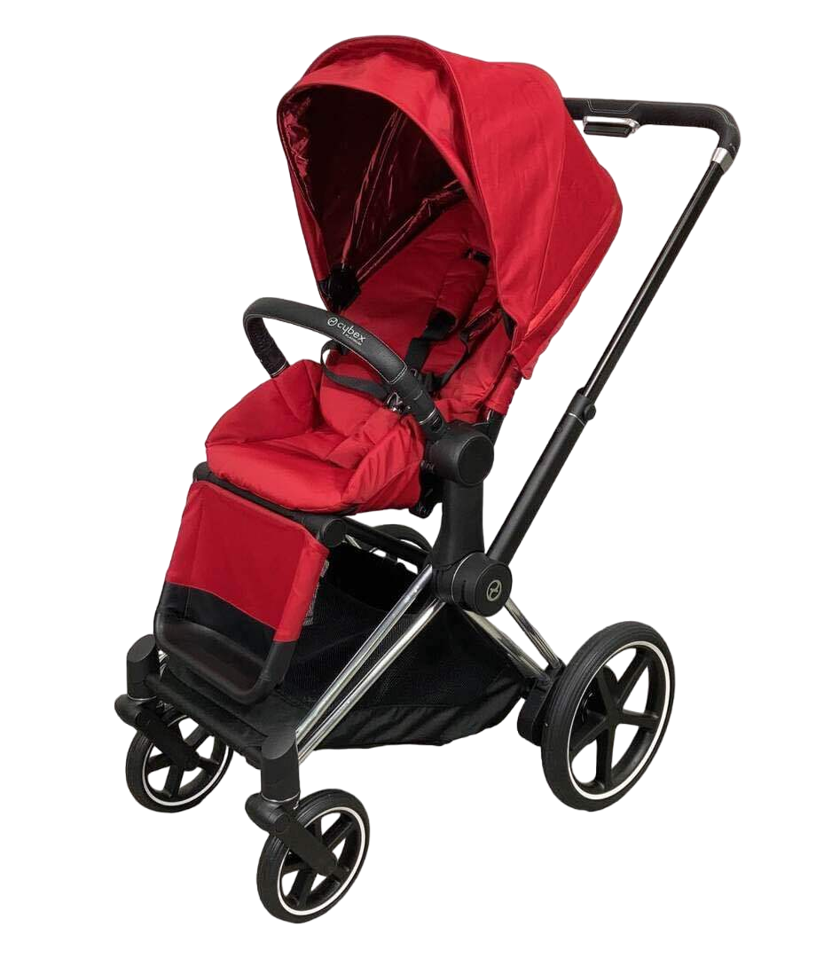 Cybex E-PRIAM Electric Stroller, 2019, Chrome With Black Details, True ...