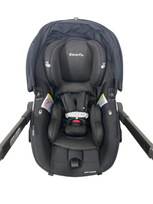 Evenflo Gold Shyft Dual Ride Infant Car Seat Stroller Combo, Onyx, 2023