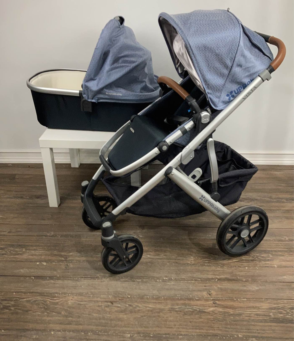 uppababy vista gregory blue melange UPPAbaby VISTA Stroller, 2017, Gregory (Blue Melange)