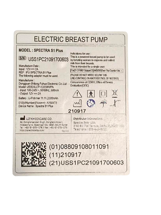 Shop Spectra Baby S1 Plus Premier Rechargeable Breast Pump at GoodBuy Gear