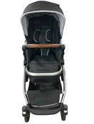 secondhand Mockingbird Single to Double Stroller, Watercolor Drops, Silver with Penny Leather, Black , 2022