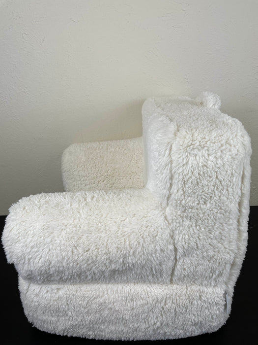 secondhand Pottery Barn Kids My First Ivory Faux Fur Anywhere Chair