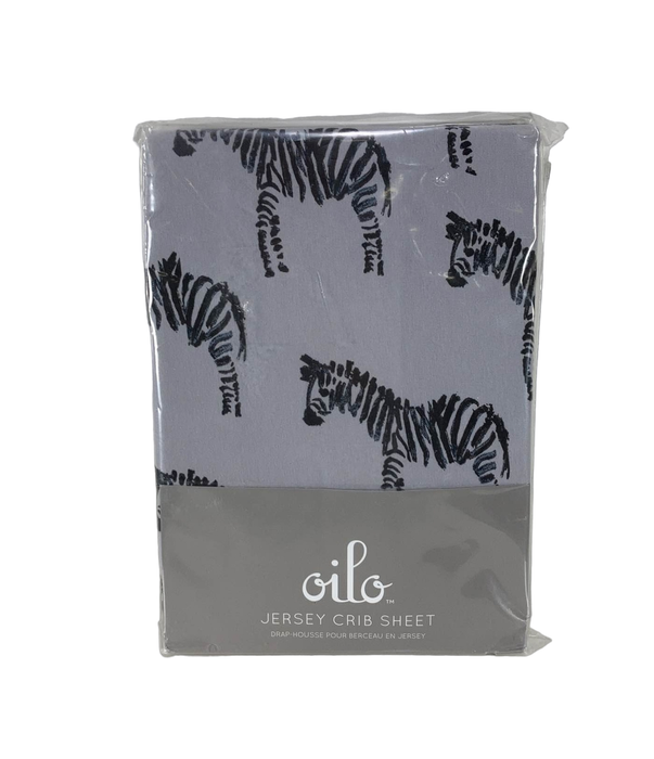 used Oilo Studios Jersey Crib Sheet, Zebra