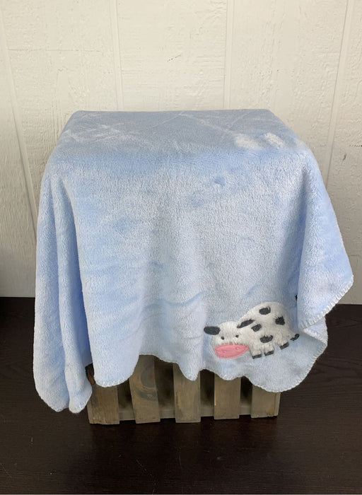 used Mud Pie Cow Fleece Blanket