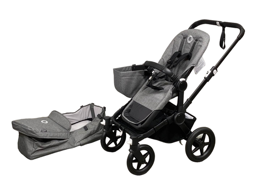 used Bugaboo Donkey 5 Mono Base Stroller, Black, Grey Melange, 2022