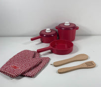 used Melissa & Doug Deluxe Wooden Kitchen Accessory Set