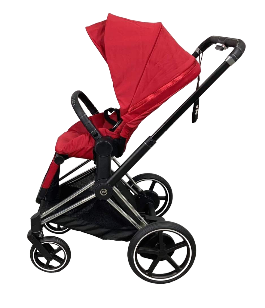 Cybex E-PRIAM Electric Stroller, 2019, Chrome With Black Details, True