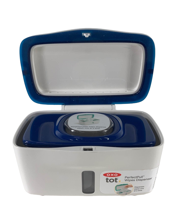 used OXO Tot Perfect Pull Wipes Dispenser, Navy