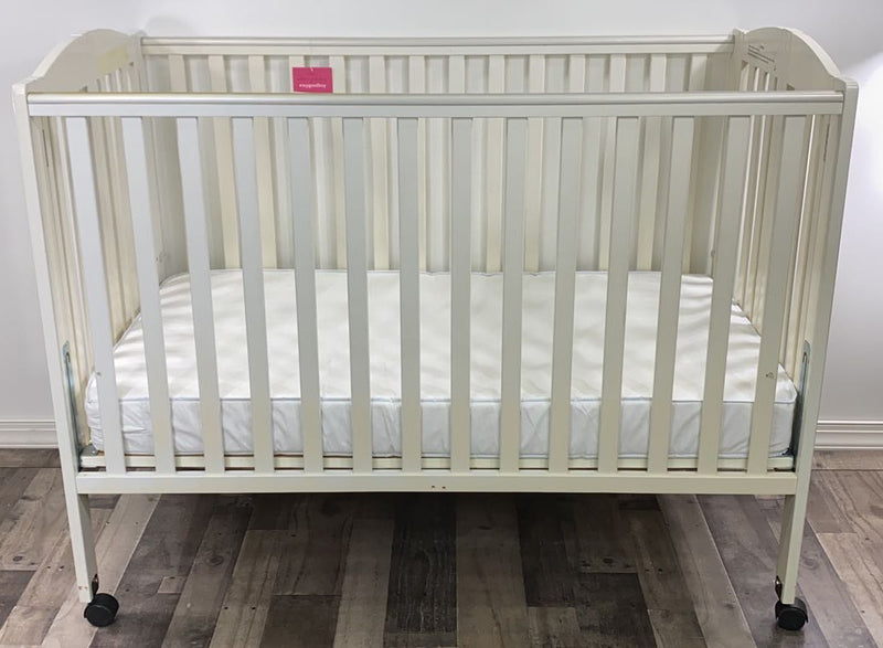 Dream On Me 2-in-1 Portable Folding Stationary Crib, With Matress