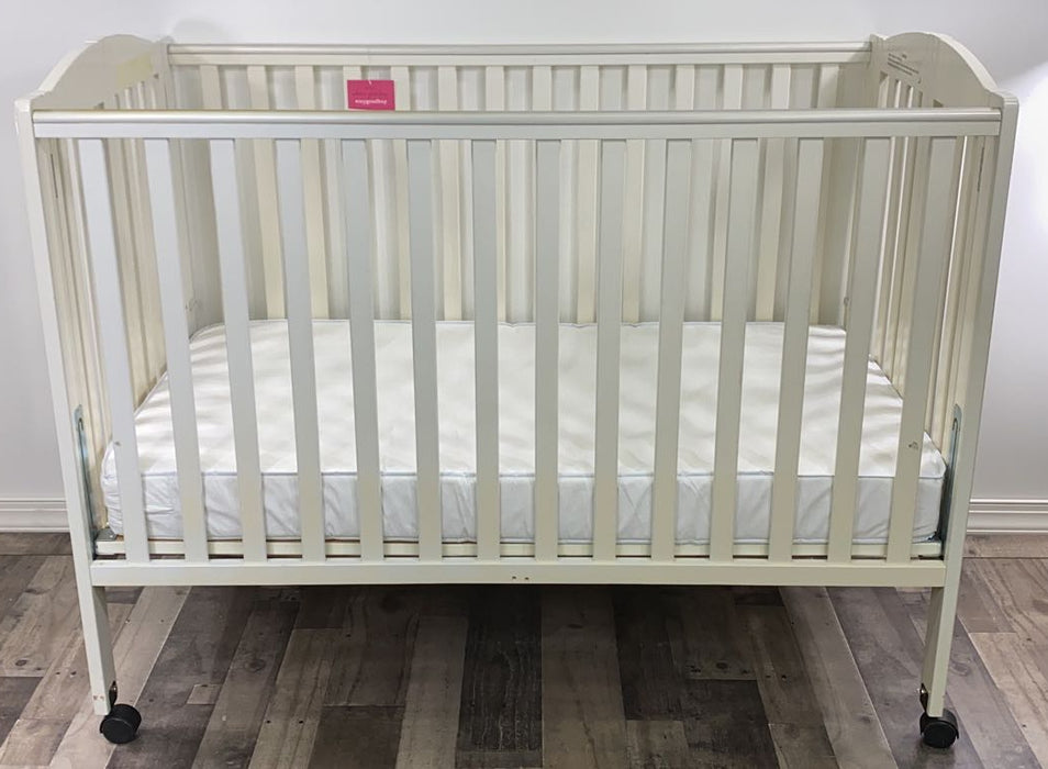 used Dream On Me 2-in-1 Portable Folding Stationary Crib, With Matress