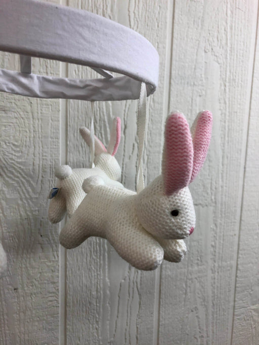 secondhand Pottery Barn Kids Crib Mobile, Knit Bunny