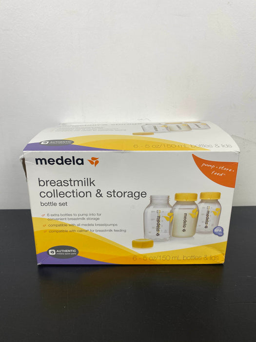 used Medela Breast Milk Collection and Storage Bottles with Solid Lids - 6pk/5oz