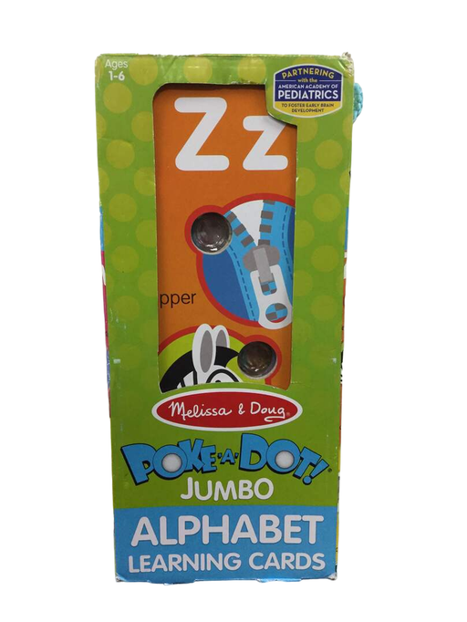 used Melissa & Doug Poke-a-dot Jumbo Alphabet Learning Cards