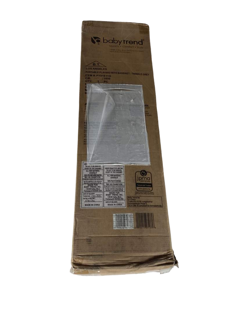 Baby Trend Portable Playard With Twinkle Grey